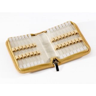 Homöopathische Taschenapotheke Klassik 30 Schlaufen Leder natur mit Braungläsern (UV-Schutz)