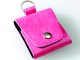 Taschenapotheke Notfalletui 4 Schlaufen/Gläser Leder pink mit Braungläsern (UV-Schutz) und Etiketten