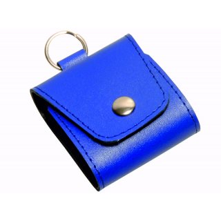 Taschenapotheke Notfalletui 4 Schlaufen/Gläser Leder blau mit Braungläsern (UV-Schutz) und Etiketten