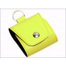 Taschenapotheke Notfalletui 4 Schlaufen/Gläser Leder gelb mit Braungläsern (UV-Schutz) und Etiketten
