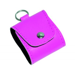 Taschenapotheke Notfalletui 4 Schlaufen/Gläser Kunstleder pink mit Braungläsern (UV-Schutz) und Etiketten