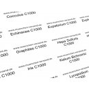 Globuli Etiketten, bedruckt mit den gängigsten Homöopathischen Arzneimitteln C1000