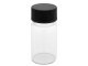 Gewindeflaschen 20g/ml, Laborglas mit Schraubdeckel schwarz, 57mm x Ø27,5mm Klarglas 1 Stck