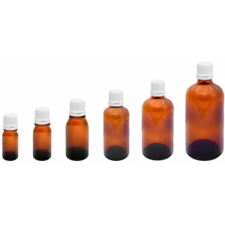 1 Stück 10ml Apothekerflaschen mit Schraubverschluß, Medizinflaschen UV-Schutz Braunglas