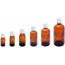 100 Stück 10ml Apothekerflaschen mit Schrauberverschluß, Medizinflaschen UV-Schutz Braunglas